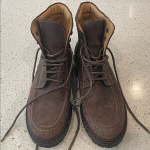 Womens J.Crew Dark Brown Leather Boots size 7